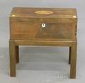 Chippendalestyle Inlaid Mahogany Lap Desk on Stand