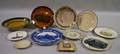 Ten Assorted Decorated Souvenir and Collector Plates and Dishes and an Art Pottery Tile