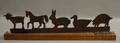Cut Sheet Iron Animal Figures Target Rack