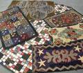 Six Assorted Geometric Pattern Hooked Rugs