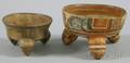 Two PreColumbian Polychrome Tripod Bowls