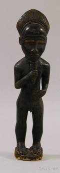 African Carved Figure of a Standing Bearded Man