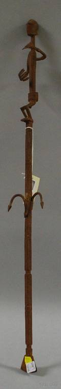 African Forged Metal Staff