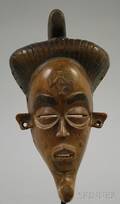 Carved Wooden African Chokwe Mask