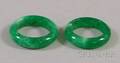Two Green Jade Rings