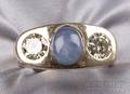 Star Sapphire and Diamond Ring