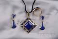 18kt Gold and Lapis Suite