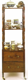 Regency rosewood etagere early 19th c