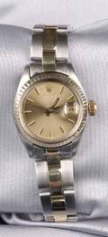 Ladys Bicolor Stainless Steel Wristwatch Rolex