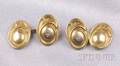 Art Nouveau 14kt Gold Cuff Links Kohn
