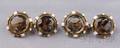 18kt Gold Smoky Topaz and Enamel Cuff Links