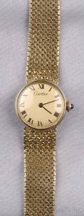 Ladys 14kt Gold Wristwatch Cartier