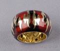 18kt Gold and Enamel Ring