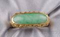 24kt Gold and Jadeite Saddle Ring