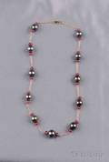Tahitian Pearl and Ruby Necklace