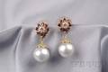 South Sea Pearl Ruby and Diamond Earpendants