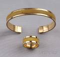 18kt Gold Bracelet and Ring Trio