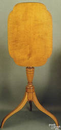 New England Federal figured maple candlestand ca1810