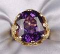 Renaissance Revival 18kt Gold and Amethyst Bishops Ring Tiffany  Co