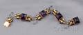 Art Deco 18kt Gold Amethyst and Rock Crystal Bracelet Cartier