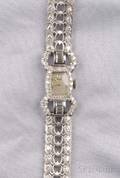 Ladys Platinum and Diamond Wristwatch Monon