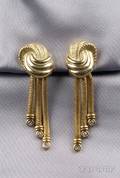 18kt Gold and Diamond Earclips Seidengang