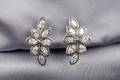 Platinum and Diamond Earclips Oscar Heyman