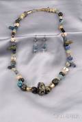 18kt and 24kt Gold and Roman Bead Necklace Janiye