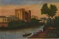 Unframed Oil on Canvas Hudson River Landscape