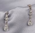 Platinum and Diamond Earpendants