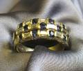 18kt Gold Sapphire and Diamond Ring Gemlok