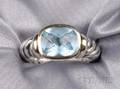 14kt Gold Sterling Silver and Blue Topaz Ring David Yurman