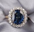 18kt Gold Sapphire and Diamond Ring
