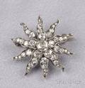 Antique Diamond Starburst Brooch Tiffany  Co