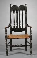 Blackpainted Bannisterback Armchair