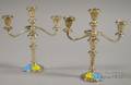Pair of Small ThreeLight Taperstick Convertible Candelabra