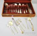 Large Group of Sterling and Silver Plated Flatware