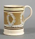 Mochaware Pint Mug with Earthworm Decoration