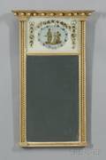 Federalstyle Gilt Gesso and Eglomise Mirror