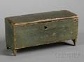 Miniature Greenpainted Pine Blanket Chest