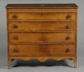 Federal Cherry Birdseye Maple and Mahogany Veneer Chest of Drawers