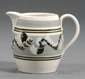 Mochaware Cream Jug with Earthworm Decoration
