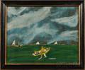 Jonathan Orne Johnson JOJ Frost Marblehead Massachusetts 18521928 Going Aboard with a Load of Fish Rolling Sharks and St