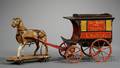 Painted Wooden Toy L Smith  Co DRY GOODS and CARPETS Cart and Horse