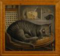 American School 19th Century A Cats Dream Waiting for the Right Moment to Pounce