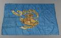 Gilt Painted Silk Civil War Era Flag