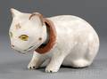 Painted Chalkware Cat Figure with Nodding Head