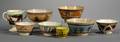 Eight Mochaware Pottery Tableware Items