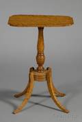 Classical Birdseye Maple Tilttop Candlestand