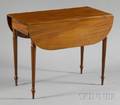 Federal Mahogany Carved and Inlaid Pembroke Table with Two Drawers